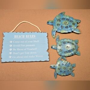 C - Beach bathroom wall decor